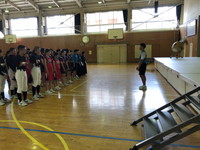 生徒会長渡辺君あいさつ