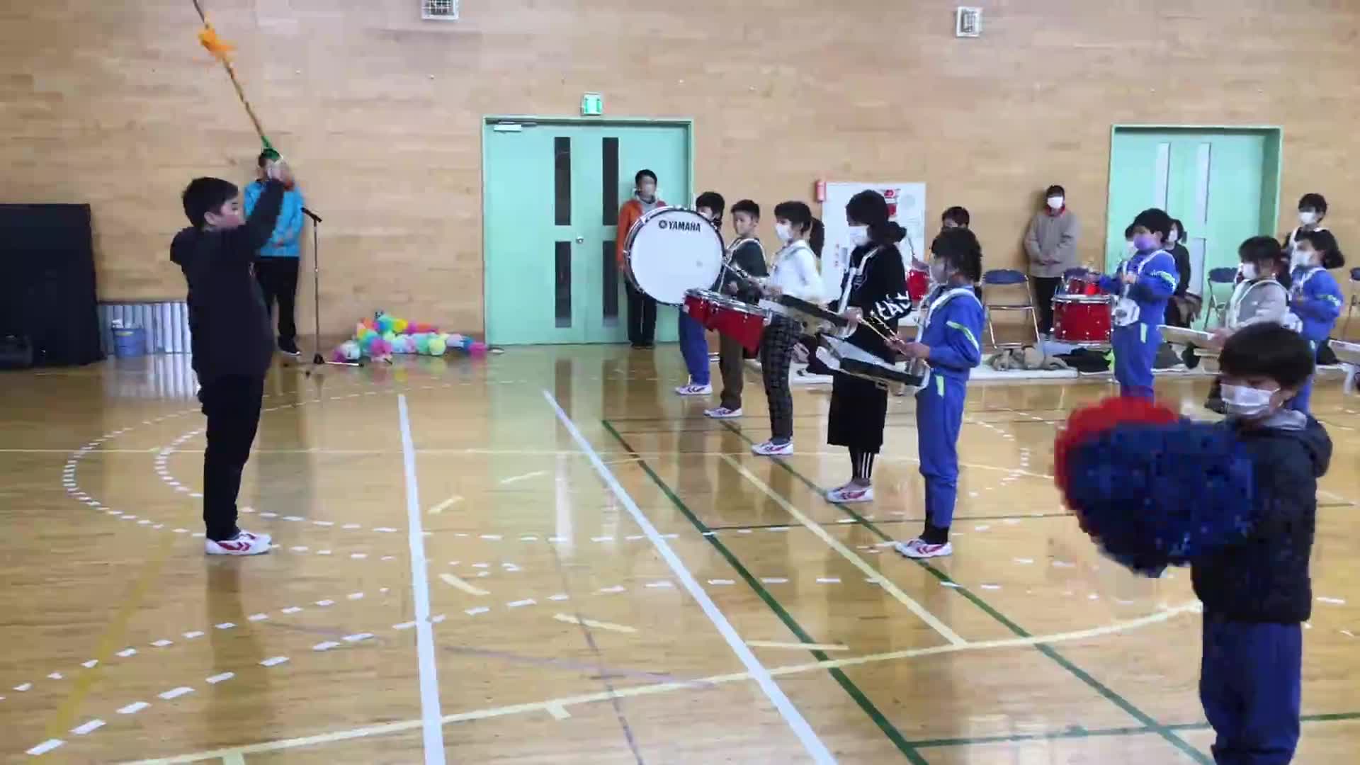 ６年生を送る会　鼓笛引継式